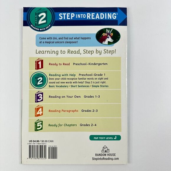 2/$6 Uni the Unicorn-Uni’s First Sleepover book by Amy Krouse Rosenthal, Reader - Picture 4 of 8